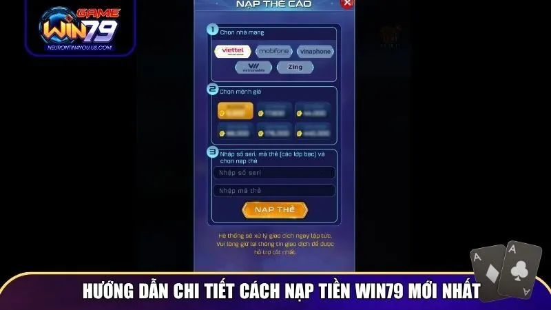 Hướng dẫn chi tiết cách nạp tiền Win79 mới nhất