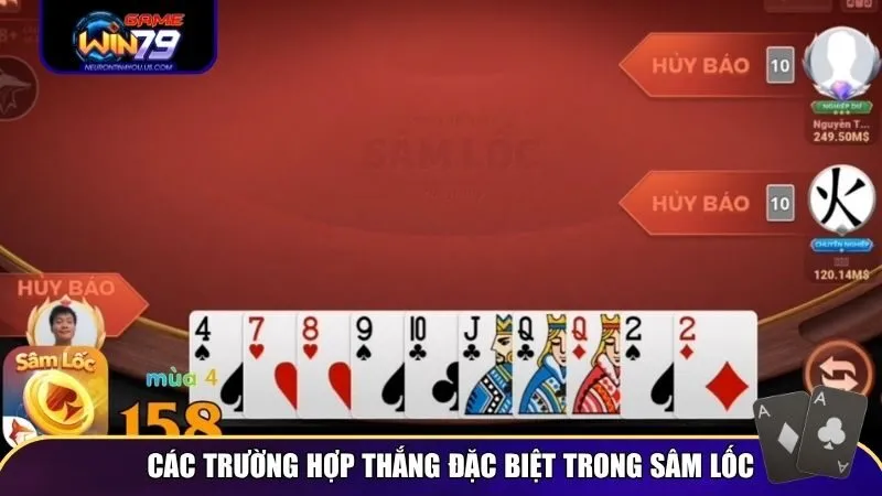 sam 3 Một số trường hợp thắng đặc biệt trong sâm lốc